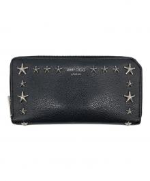 JIMMY CHOO（ジミーチュウ）の古着「ロングウォレット」｜ブラック×シルバー