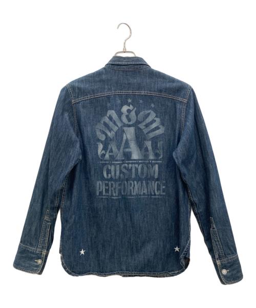 M&M（エムアンドエム）M&M (エムアンドエム) デニムシャツ ネイビー サイズ:記載なしの古着・服飾アイテム