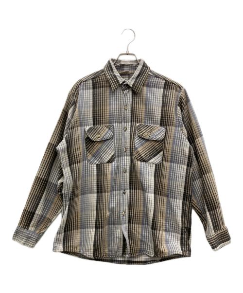 FIVE BROTHER（ファイブブラザー）FIVE BROTHER (ファイブブラザー) ヘビーフランネルシャツ グレー サイズ:Lの古着・服飾アイテム