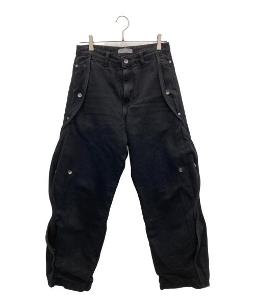 san san gear（サンサンギア）SAN SAN GEAR (サンサンギア) 25AW DENIM WAVE PANTS ブラック サイズ:76cm(1)の古着・服飾アイテム