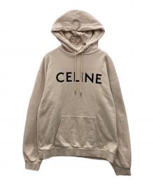CELINE（セリーヌ）の古着「ルーズ フーディー / コットンフリース」｜ベージュ
