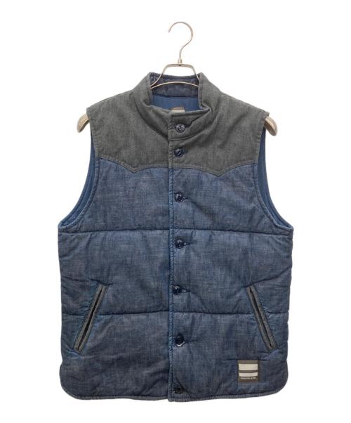 MOMOTARO JEANS（桃太郎ジーンズ）MOMOTARO JEANS (桃太郎ジーンズ) 中綿ベスト インディゴ サイズ:38の古着・服飾アイテム