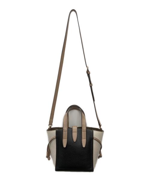 FURLA（フルラ）FURLA (フルラ) ネットミニトートバッグ ブラック×ホワイト×ベージュの古着・服飾アイテム