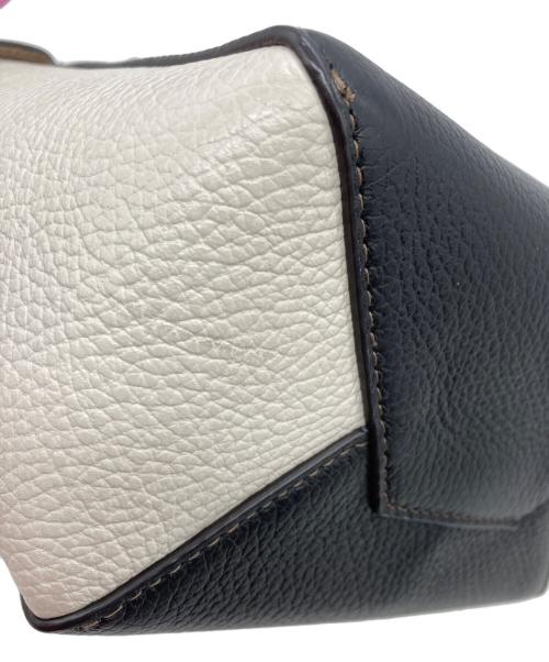 FURLA（フルラ）FURLA (フルラ) ネットミニトートバッグ ブラック×ホワイト×ベージュの古着・服飾アイテム