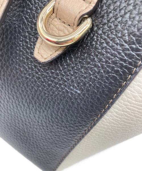 FURLA（フルラ）FURLA (フルラ) ネットミニトートバッグ ブラック×ホワイト×ベージュの古着・服飾アイテム