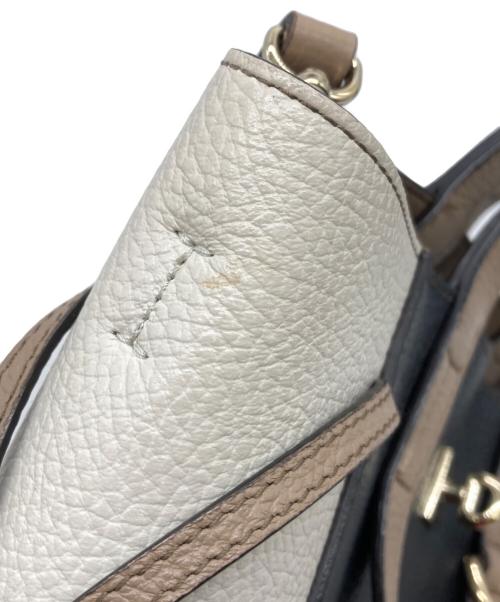 FURLA（フルラ）FURLA (フルラ) ネットミニトートバッグ ブラック×ホワイト×ベージュの古着・服飾アイテム