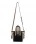 FURLA (フルラ) ネットミニトートバッグ ブラック×ホワイト×ベージュ：15000円