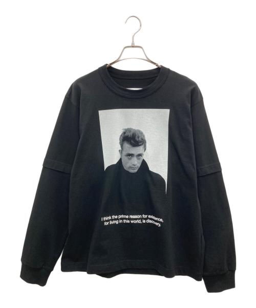 sacai（サカイ）sacai (サカイ) プリントTシャツ ブラック サイズ:3の古着・服飾アイテム