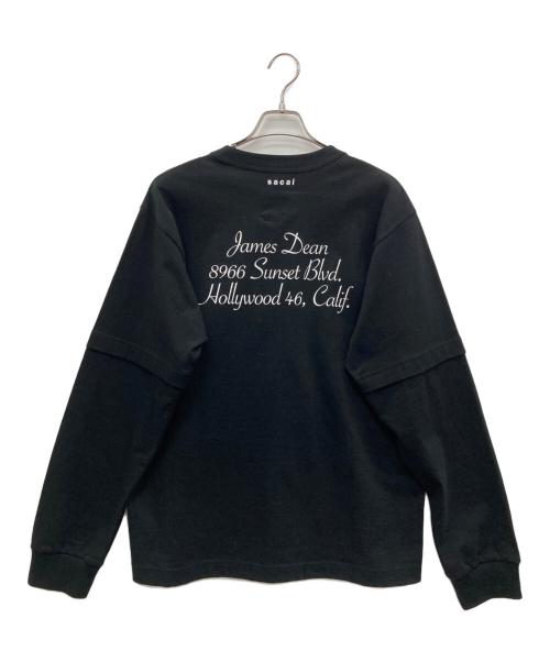 sacai（サカイ）sacai (サカイ) プリントTシャツ ブラック サイズ:3の古着・服飾アイテム