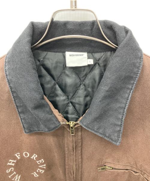 WISH FOR EVER（ウィッシュフォーエバー）wish for ever (ウィッシュフォーエバー) ダックジャケット ブラウン サイズ:Lの古着・服飾アイテム