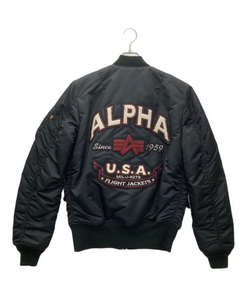 ALPHA INDUSTRIES（アルファインダストリーズ）ALPHA INDUSTRIES (アルファインダストリーズ) フライトジャケット ブラック サイズ:Mの古着・服飾アイテム