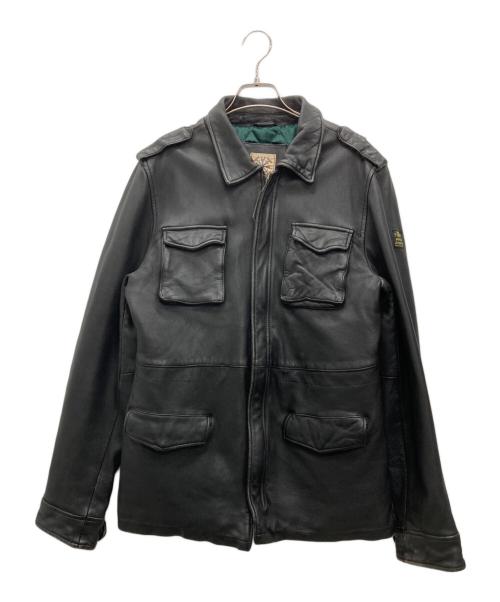 DSTREZZED（ディストレス）DSTREZZED (ディストレス) レザージャケット ブラック サイズ:Mの古着・服飾アイテム