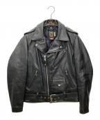 SCHOTT BROS.ショット）の古着「ワンスタートール ダブルライダース ジャケット」｜ブラック
