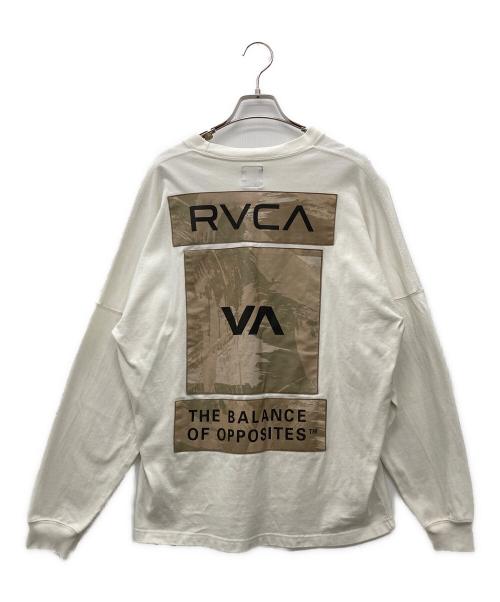 RVCA（ルーカ）RVCA (ルーカ) プリントTシャツ ホワイト サイズ:Sの古着・服飾アイテム