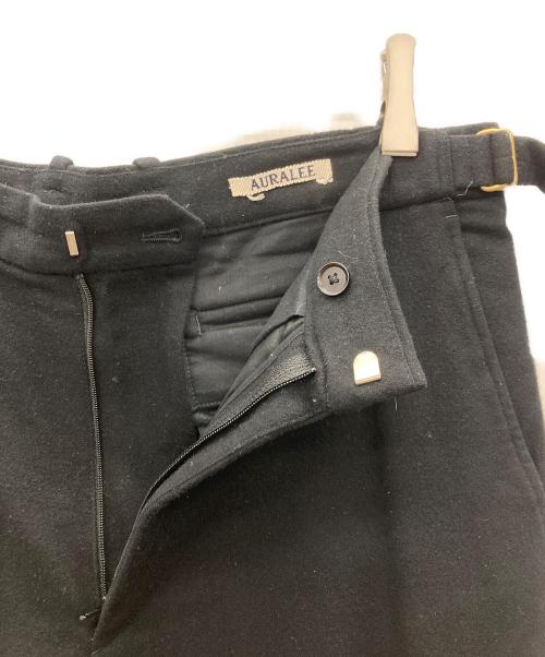 AURALEE（オーラリー）AURALEE (オーラリー) SUPER SOFT WOOL FLANNEL SLACKS ブラック サイズ:3の古着・服飾アイテム
