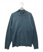 MACKINTOSH LONDONマッキントッシュ ロンドン）の古着「ハイゲージケーブルフルジップアップニット」｜ブルー
