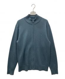 MACKINTOSH LONDON（マッキントッシュ ロンドン）の古着「ハイゲージケーブルフルジップアップニット」｜ブルー