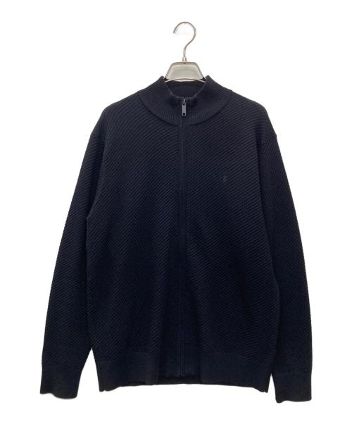 MACKINTOSH LONDON（マッキントッシュ ロンドン）MACKINTOSH LONDON (マッキントッシュ ロンドン) ハイゲージケーブルフルジップアップニット ネイビー サイズ:Ｌの古着・服飾アイテム
