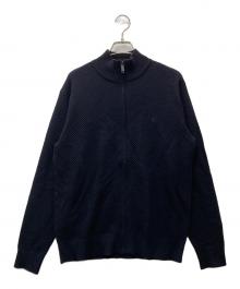 MACKINTOSH LONDON（マッキントッシュ ロンドン）の古着「ハイゲージケーブルフルジップアップニット」｜ブラック