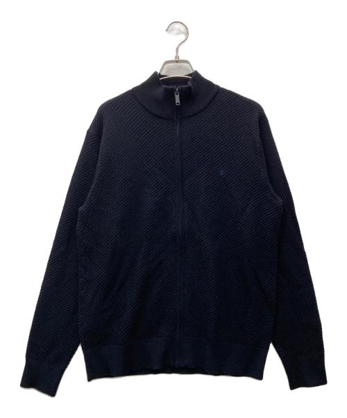 MACKINTOSH LONDON（マッキントッシュ ロンドン）MACKINTOSH LONDON (マッキントッシュ ロンドン) ハイゲージケーブルフルジップアップニット ブラック サイズ:Lの古着・服飾アイテム