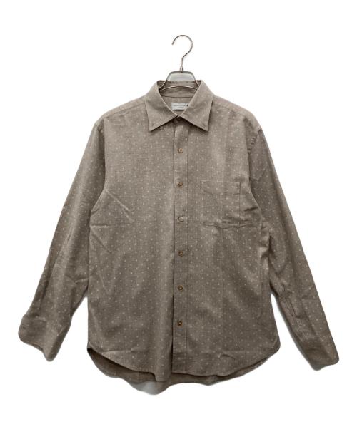 MACKINTOSH LONDON（マッキントッシュ ロンドン）MACKINTOSH LONDON (マッキントッシュ ロンドン) 小紋ペイズリープリントボタンダウンシャツ ベージュ サイズ:Ｌの古着・服飾アイテム
