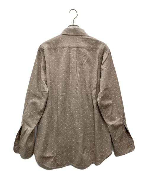MACKINTOSH LONDON（マッキントッシュ ロンドン）MACKINTOSH LONDON (マッキントッシュ ロンドン) 小紋ペイズリープリントボタンダウンシャツ ベージュ サイズ:Ｌの古着・服飾アイテム