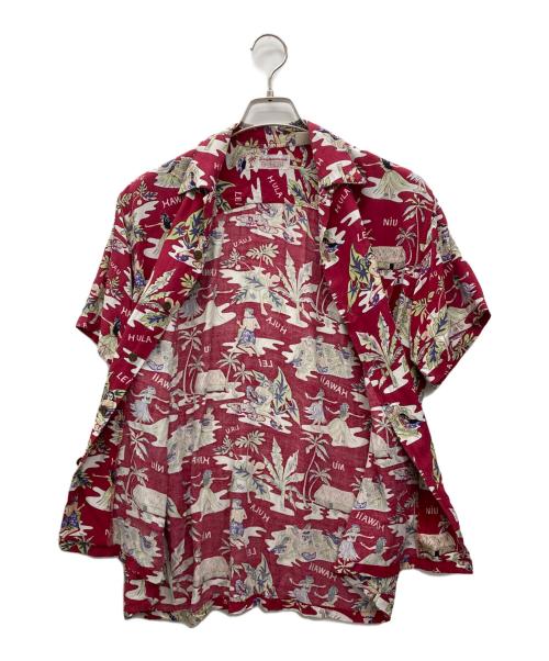 SANTAMONICA（サンタモニカ）SANTAMONICA (サンタモニカ) アロハシャツ レッド サイズ:Mの古着・服飾アイテム