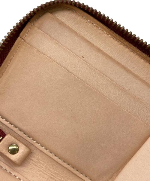 BEERBELLY（ビアベリー）BEERBELLY (ビアベリー) SMALL ROUND WALLET ボルドーの古着・服飾アイテム