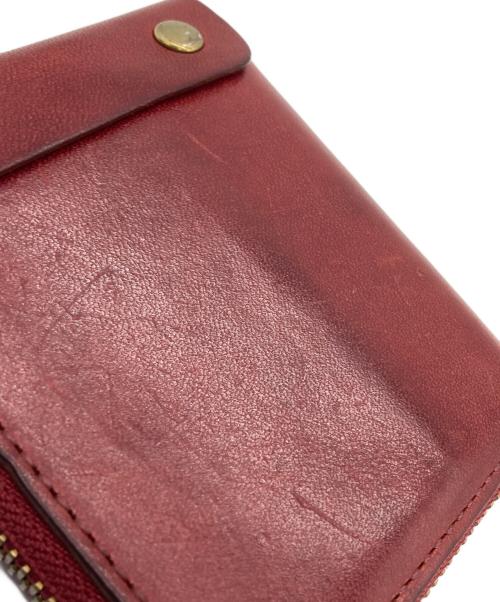 BEERBELLY（ビアベリー）BEERBELLY (ビアベリー) SMALL ROUND WALLET ボルドーの古着・服飾アイテム