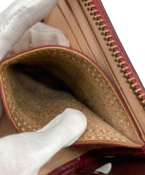 BEERBELLY（ビアベリー）BEERBELLY (ビアベリー) SMALL ROUND WALLET ボルドーの古着・服飾アイテム