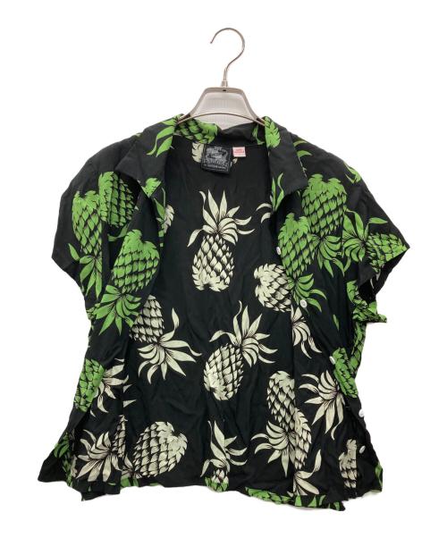 KONA BAY HAWAII（コナベイハワイ）KONA BAY HAWAII (コナベイハワイ) アロハシャツ ブラック×グリーン サイズ:Ｌの古着・服飾アイテム