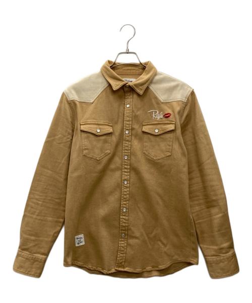 RAFU（ラフ）Rafu (ラフ) ウエスタンシャツ ベージュ サイズ:XLの古着・服飾アイテム