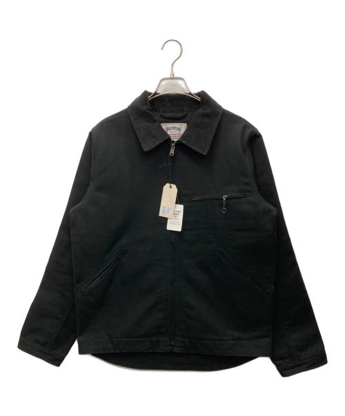 HOUSTON（ヒューストン）HOUSTON (ヒューストン) ダックジップワークジャケット ブラック サイズ:38 未使用品の古着・服飾アイテム