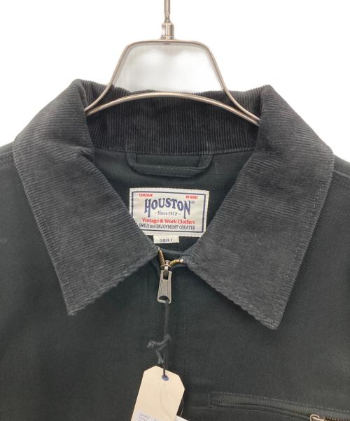 HOUSTON（ヒューストン）HOUSTON (ヒューストン) ダックジップワークジャケット ブラック サイズ:38 未使用品の古着・服飾アイテム