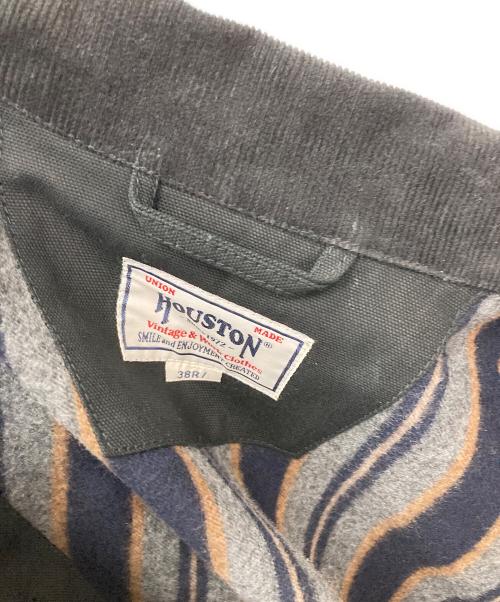 HOUSTON（ヒューストン）HOUSTON (ヒューストン) ダックジップワークジャケット ブラック サイズ:38 未使用品の古着・服飾アイテム