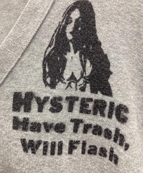 Hysteric Glamour（ヒステリックグラマー）Hysteric Glamour (ヒステリックグラマー) ニットカーディガン グレー サイズ:Mの古着・服飾アイテム