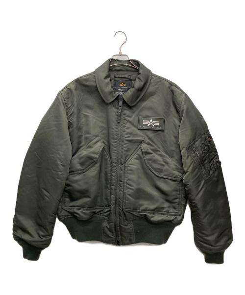 ALPHA INDUSTRIES（アルファインダストリーズ）ALPHA INDUSTRIES (アルファインダストリーズ) フライトジャケット オリーブ サイズ:Lの古着・服飾アイテム