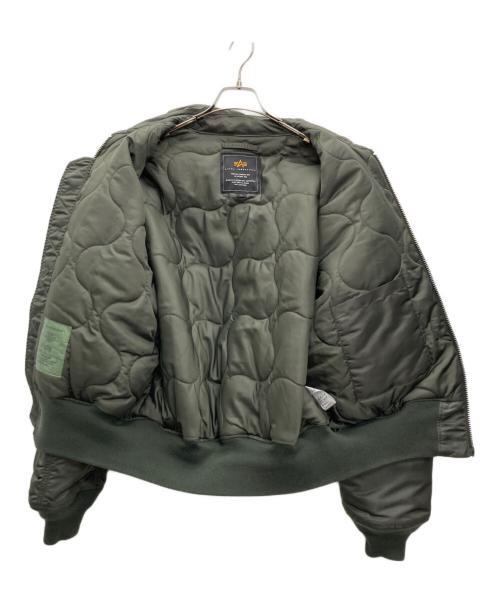 ALPHA INDUSTRIES（アルファインダストリーズ）ALPHA INDUSTRIES (アルファインダストリーズ) フライトジャケット オリーブ サイズ:Lの古着・服飾アイテム