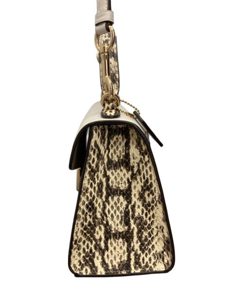 COACH（コーチ）COACH (コーチ) ペッパー サッチェル シグネチャー キャンバス ブラウンの古着・服飾アイテム