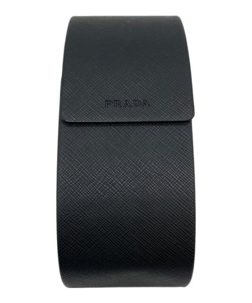 PRADA（プラダ）PRADA (プラダ) サイドロゴプレートサングラス ブラックの古着・服飾アイテム