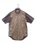COMME des GARCONS SHIRTコムデギャルソンシャツ）の古着「半袖シャツ」｜ベージュ×ブルー