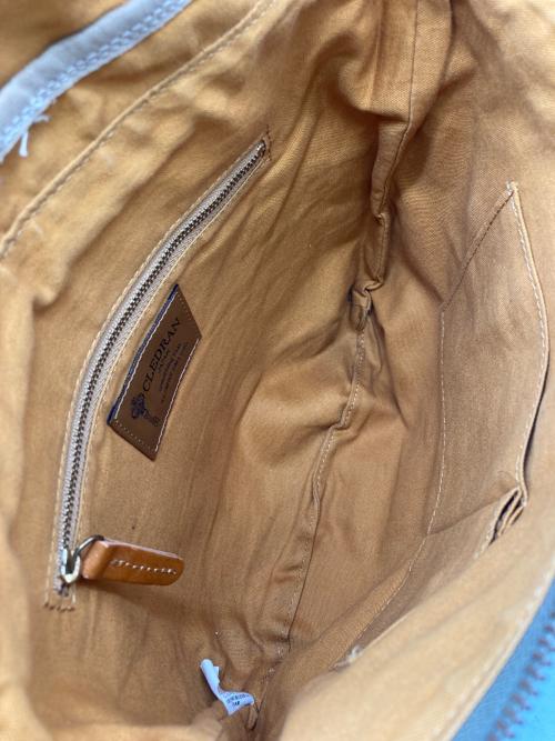 CLEDRAN（クレドラン）CLEDRAN (クレドラン) コットンショルダーバッグ カーキの古着・服飾アイテム