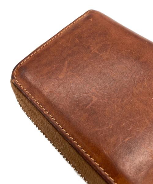 Whitehouse Cox（ホワイトハウスコックス）Whitehouse Cox (ホワイトハウスコックス) ラウンドファスナー財布 ブラウンの古着・服飾アイテム