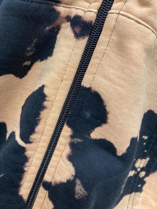 unknown（アンノーン）unknown (アンノーン) ジップパーカー ブラック×ベージュ サイズ:Ｍの古着・服飾アイテム