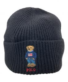 POLO RALPH LAUREN（ポロ・ラルフローレン）の古着「ニット帽」｜ブラック