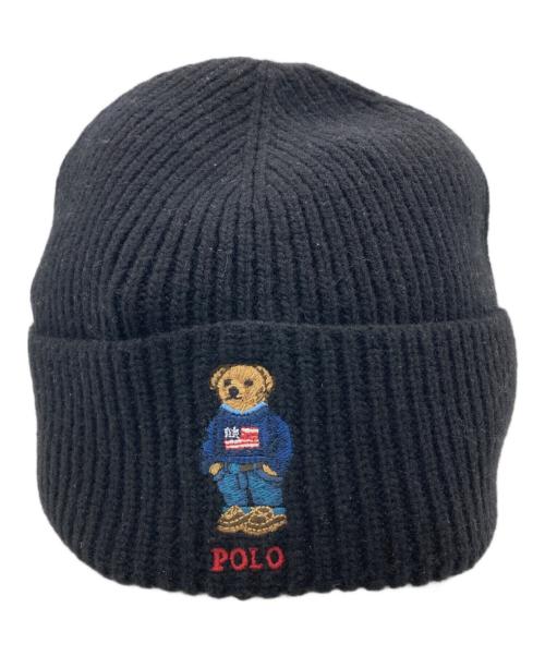 POLO RALPH LAUREN（ポロ・ラルフローレン）POLO RALPH LAUREN (ポロ・ラルフローレン) ニット帽 ブラックの古着・服飾アイテム