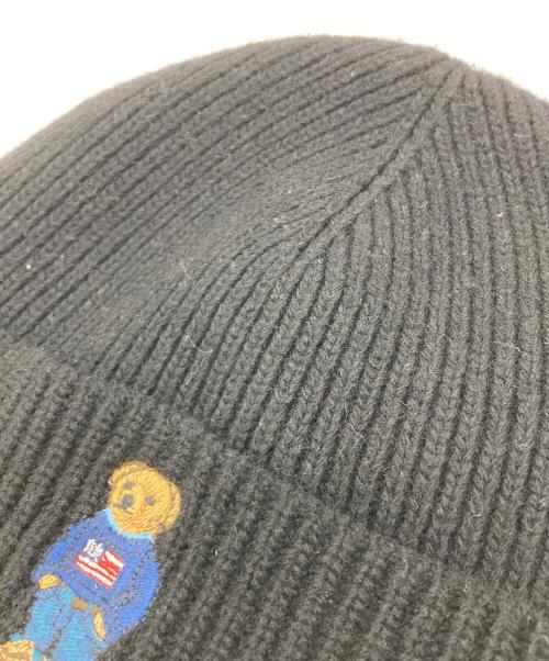 POLO RALPH LAUREN（ポロ・ラルフローレン）POLO RALPH LAUREN (ポロ・ラルフローレン) ニット帽 ブラックの古着・服飾アイテム