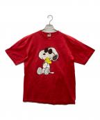 PEANUTSピーナッツ）の古着「半袖Tシャツ」｜レッド