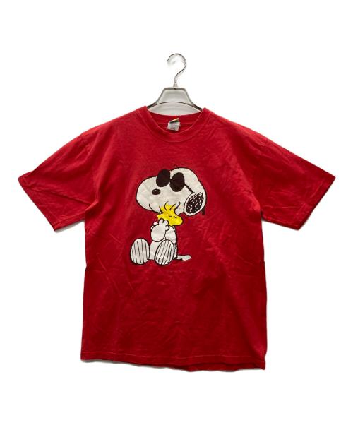 PEANUTS（ピーナッツ）PEANUTS (ピーナッツ) 半袖Tシャツ レッド サイズ:Lの古着・服飾アイテム