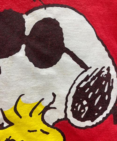 PEANUTS（ピーナッツ）PEANUTS (ピーナッツ) 半袖Tシャツ レッド サイズ:Lの古着・服飾アイテム